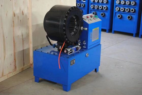 Hydraulic 4 Inch 4-102 mm 4 Layers Hose Big Size Industrial Braided Hose Crimping Machine 4 kw Compact Structure