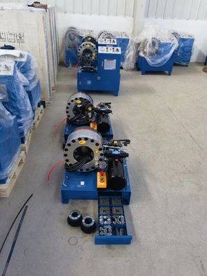 12v 24v Mobile Hydraulic Hose Crimper 51mm Hose Pipe Crimping Machine With 10 Die Sets