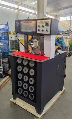 PLC  AC Hose Crimping Machine Thin Head Hydraulic Swaging Machine 15 Sets CBK-120