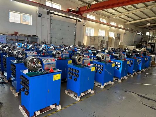 2 Inch 6-51mm Electric Rubber Hose Crimping Machine 600T Crimping Force With Size Is 860*640*1300 mm With 10 Sets Dies