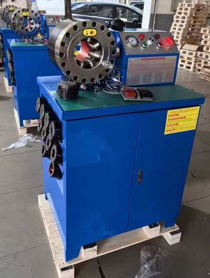 6-51mm Electric Power 220v/240v/380v/415v Rubber Hose Crimping Machine 600T Crimping Force With Size 860*640*1300 mm