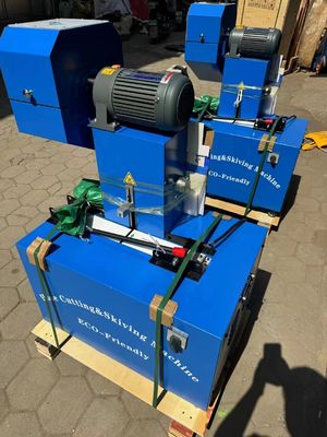 105 Kg 6-51mm Blue Skiving 4 Layers Electric Rubber Hose Cutting Machine With Advanced And User Friendly Button Control