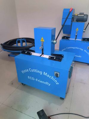 Dust-free Rubber Hose Cutting Machine Without Skiving With 4 Layers And Advanced Button Control 2 Inch 6-51mm Blue