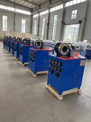 2 Inch High Model Blue Color 10 Dies Hydraulic Hose Crimping Machine With 600T Crimping Force
