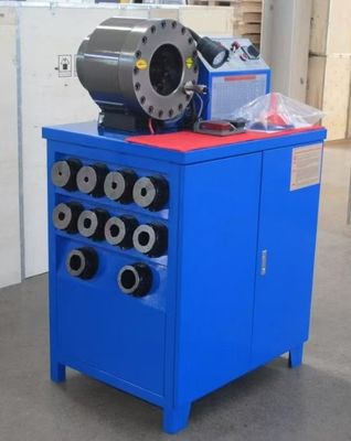 2 Inch High Model Blue Color 10 Dies Hose Crimper / Rubber Hose Crimping Machine Reliable Performance With 600T Crimping Force