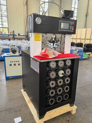 3 Inch PLC AC Hose Crimping Machine For More Pressure Max Opening 158mm Hose Crimping Machine
