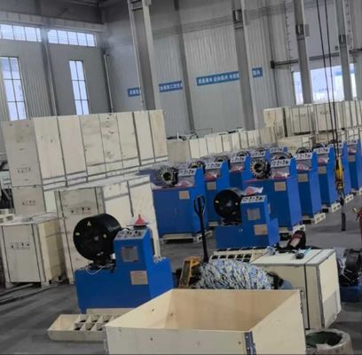 Hydraulic 3 Inch And 4 Inch Electric Shorter Model Button System Blue Color Industrial Braided Hose Crimping Machine 3kw Compact Structure