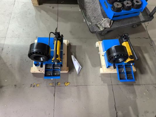 6-25mm 1 Inch 0KW Manual Hose Crimping Machine / Hose Crimper With 7 Dies Blue Color For Industrial