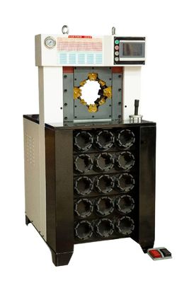 Super Thickness 3 Inch With 15 Dies 6-76mm Black Color AC Hose Crimping Machine With Fast Change Mould Tools Withhold Faster Crimping Force 650T hydraulic Hose Crimper