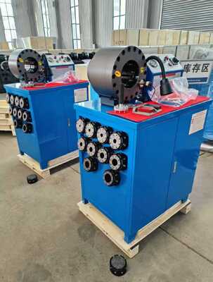 2 Inch 600T Crimping Force Rubber Hose Crimping Machine with 6-51mm Range and 10 Interchangeable Dies