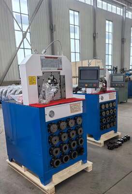 3 Inch Super Thickness Model 110V/220V/380V/415V Hydraulic Hose Crimping Machine PLC Control System Bigger Capacity 2800KN Crimper Force And 6-76mm Crimping Range 15 Dies For Hydraulic Applications