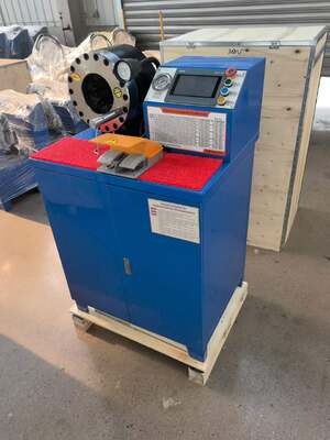 2 Inch 600T Rubber Hose Crimping Machine Higher Model Blue Color 220v/380v Voltage PLC Control Systerm With 6-51mm Range And 10 Interchangeable Dies