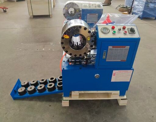 2 Inch DX68 Blue Color Electric Hydraulic Hose Crimper With Fast Change Mould Tools From 6mm To 51mm 10 Dies Accuracy And 200 Pcs Per Hour Efficiency