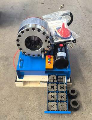 2 Inch 12V/24V Voltage Hydraulic Hose Crimping Machine With 600T Crimping Force 10 Dies And 6-51mm Range For Car Loading