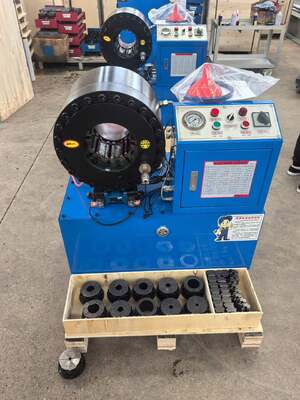 6 Inch Up To 150mm Hydraulic Hose Crimping Machine Crimping 6 Layers/wires Hose 4-150mm Crimping Range Large Opening And 20 Interchangeable Dies