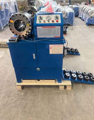 6-51mm 2 Inch Blue Color 10 Dies Hydraulic Hose Crimping Machine With Dual Functionality And Hose Skiving Machine 2 Functions Into One Machine Crimping/skiving For Industrial Applications