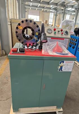 2 Inch 3kw Motor 600T Rubber Hose Crimping Machine Higher Model Green Color 220V/240V/380V/415V Voltage Button Control Systerm With 6-51mm Range And 10 Interchangeable Dies