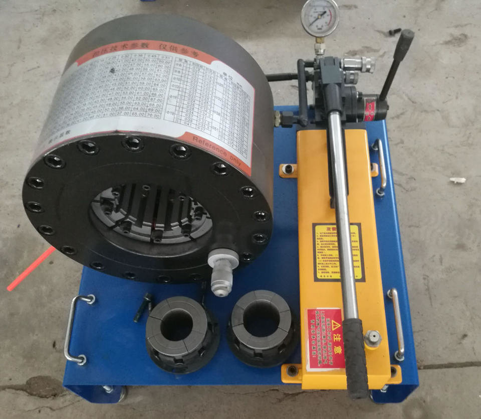 1/4 To 2 Inch Manual Hose Crimping Machine 600t Hydraulic Pipe Clamp