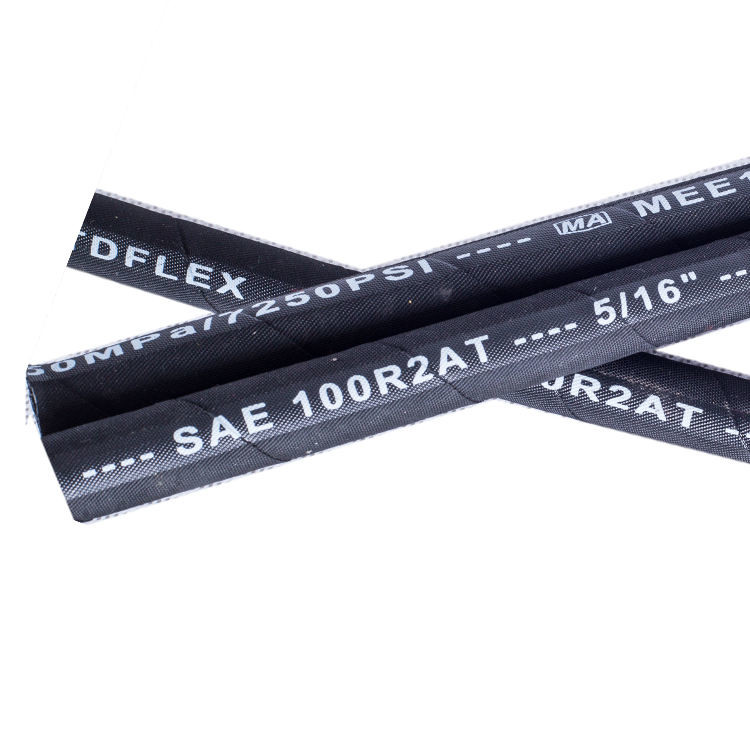 22mm Wire Reinforced Hydraulic Rubber Hose Spiraled Extensible