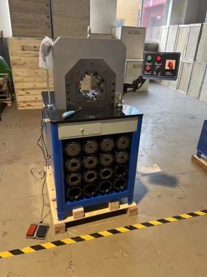 System Pressure 31.5MPa And Super Thin AC Hose Crimping Machine By 1500T Crimping Force