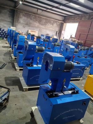 Good price Blue Colours 128 KG And Size Is 850*600*1200mm Special Features Hydraulic Hose Cutter Machine For Automatic Cutting online