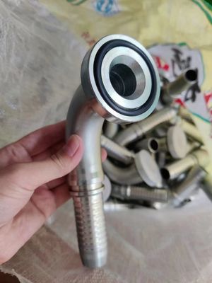 Good price Stainless Steel Customed Flange Forklift Reusable Hydraulic Hose Fittings Female Male Hydraulic Hose Ferrule Fittings online