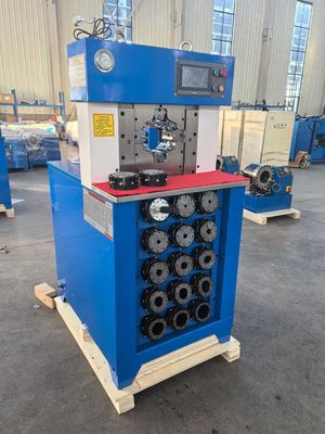 3 Inch PLC Control System 6 - 76mm AC Hose Crimping Machine For Efficient Crimping Max Opening 158mm