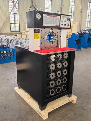OEM Service Black Color 3 Inch Button Control System Large Range Ac Hydraulic Hose Crimping Machine Air Conditioning Hose Crimper