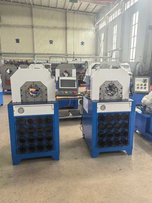 Good price 2&3 Inch Button Control Systerm 5.5kw/7.5kw 300 Pieces/H With Fast Change Moulds Tools Hydraulic Hose Crimping Machine online