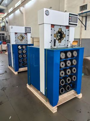Super Thickness 3 Inch With 15 Dies 6-76mm Blue Color AC Hose Crimping Machine With Withhold Faster Crimping Force 650T