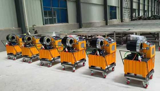 DX68 Hydraulic Hose Crimper with 6-51mm Crimping Range 2 Inch Capacity and 10 Dies for Efficient Hose Pressing