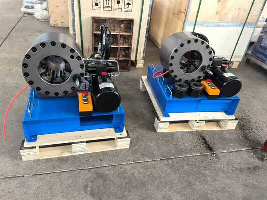 12v/24v Portable Hydraulic Hose Crimping Machine with 3.6KW Motor Power 10 Sets Dies and 0.01 mm Accuracy for Car Loading Use
