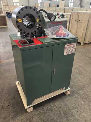 2”Green Color Crimping Size Reach To 2.5 Inch Inner Hose Diameter Big Force 600T Crimping Force Rubber Hose Crimping Machine With 6-51mm Range And 10 Interchangeable Dies With Fast Change Mould Tools