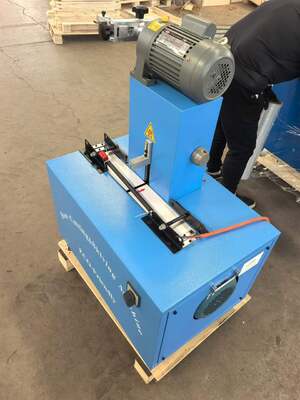 2 Inch Blue Color Electric 6-51mm Hose Cutting And Skiving Machine With 220V/380V Voltage And 10 Interchangeable Dies Two Function Into One Machine