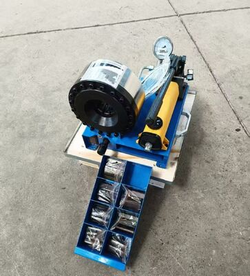 1 Inch Manual Hydraulic Hose Crimping Machine Crimping Range From 6mm To 25mm Without Voltage With 7 Dies For Hydraulic Applications Different Pressure From 31.5 MpA To 60 Mpa As Client Demand