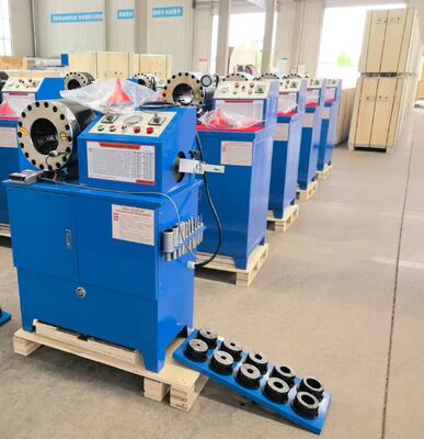 6-51mm 2 Inch Blue Color 10 Dies Hydraulic Hose Crimping Machine With Dual Functionality And Hose Skiving Machine 2 Functions Into One Machine Crimping/skiving For Robust Construction