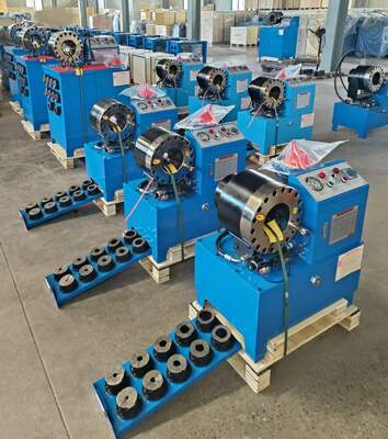 2 Inch DX68 Model Blue Color Electric Hydraulic Hose Crimping Machine Without Fast Change Mould Tools Crimping Range From 6mm To 51mm Different Voltage 10 Dies Accuracy And 200 Pcs Per Hour Efficiency